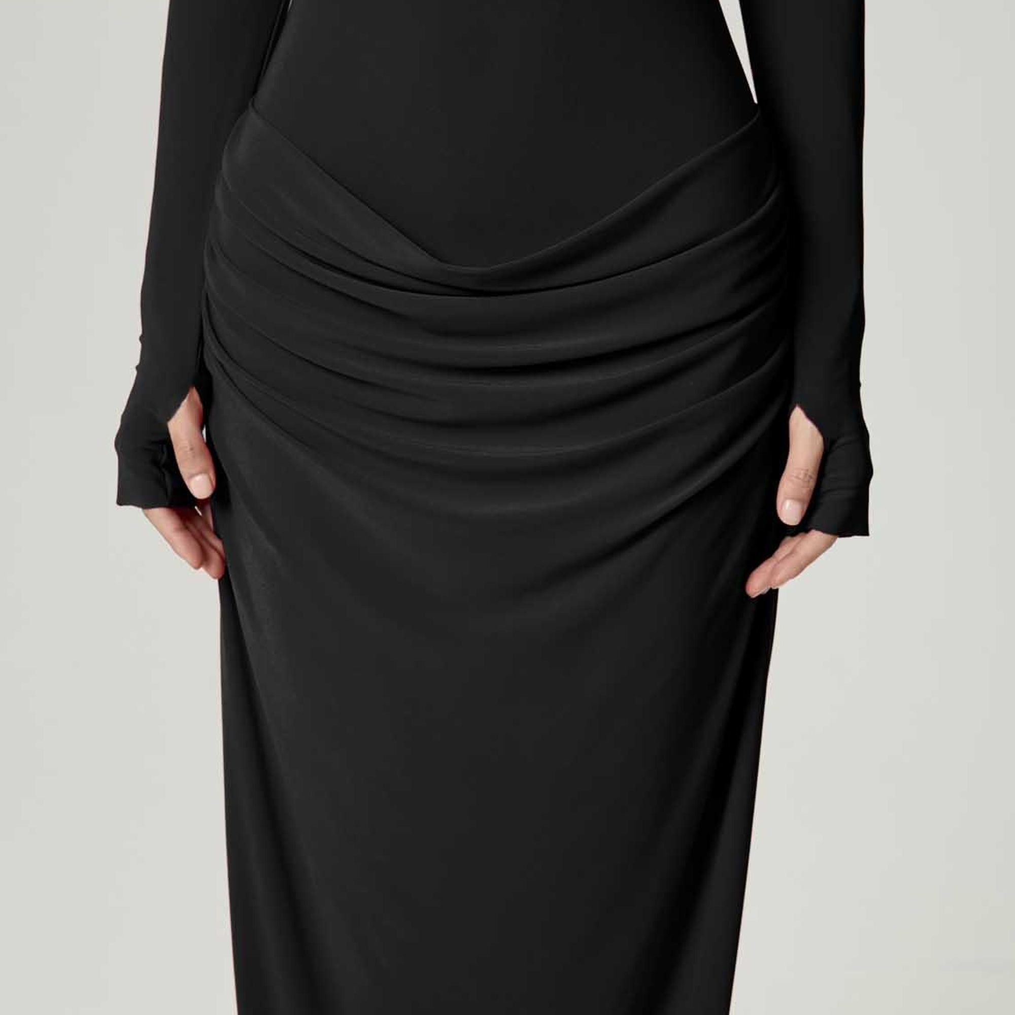 Balıkçı Yaka Maxi Elbise