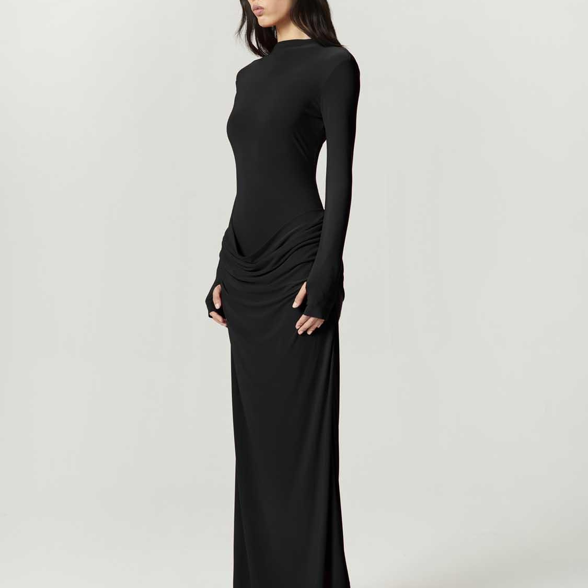 Balıkçı Yaka Maxi Elbise