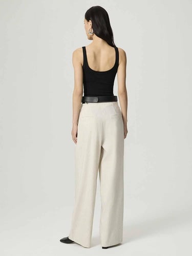  Kemer ve Fermuar Detaylı Pantolon