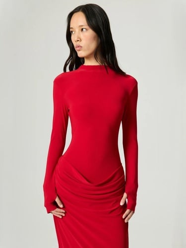  Balıkçı Yaka Maxi Elbise