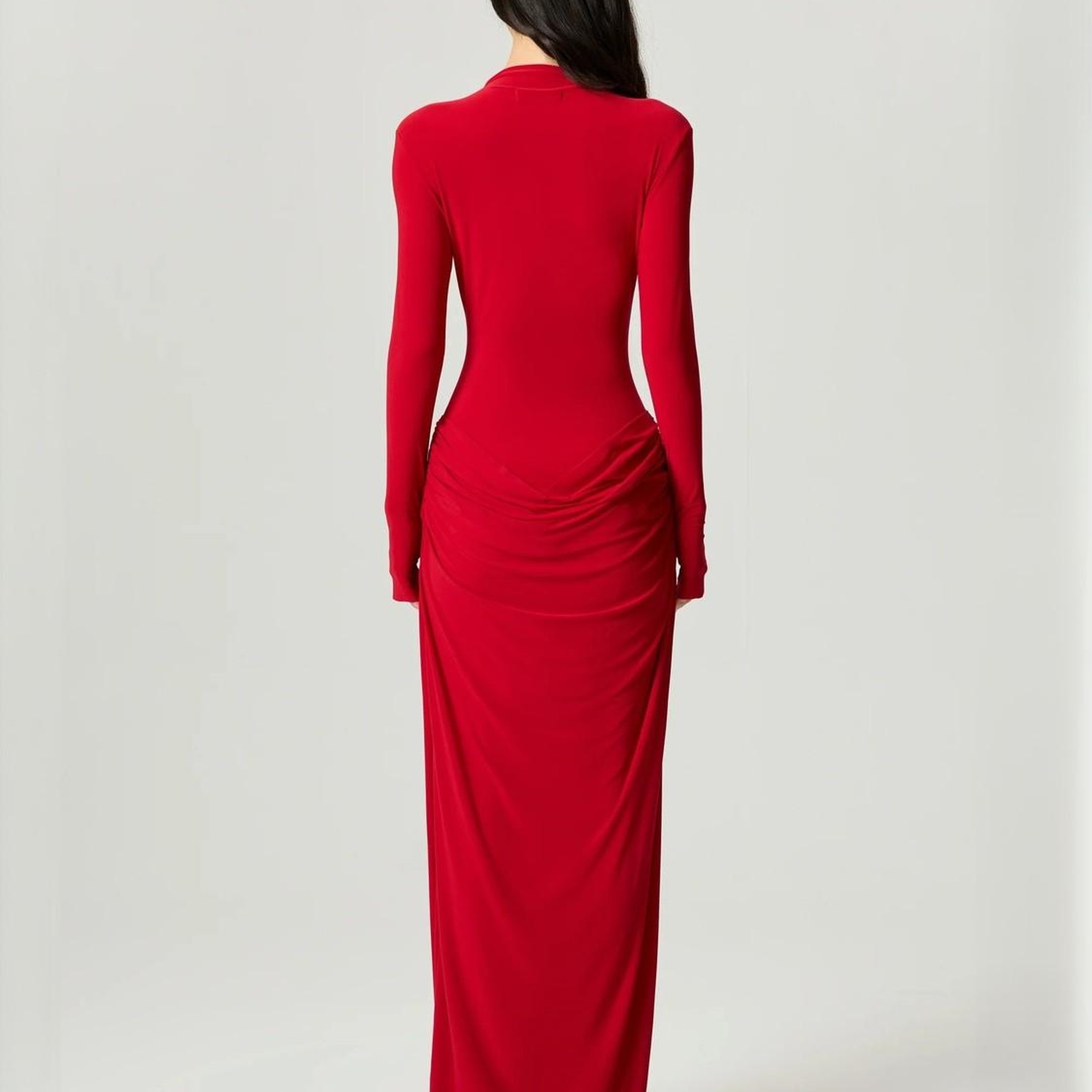 Balıkçı Yaka Maxi Elbise