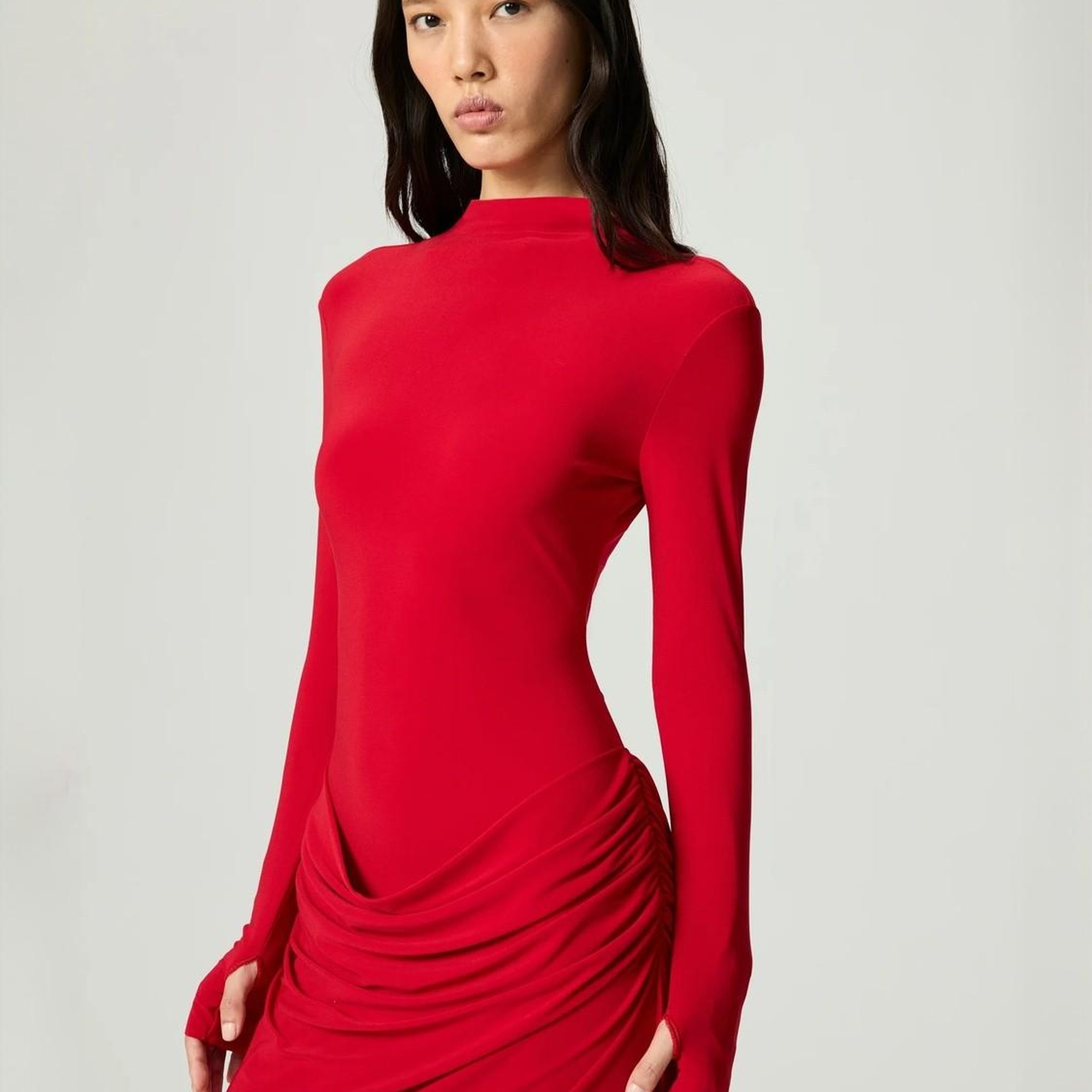 Balıkçı Yaka Maxi Elbise