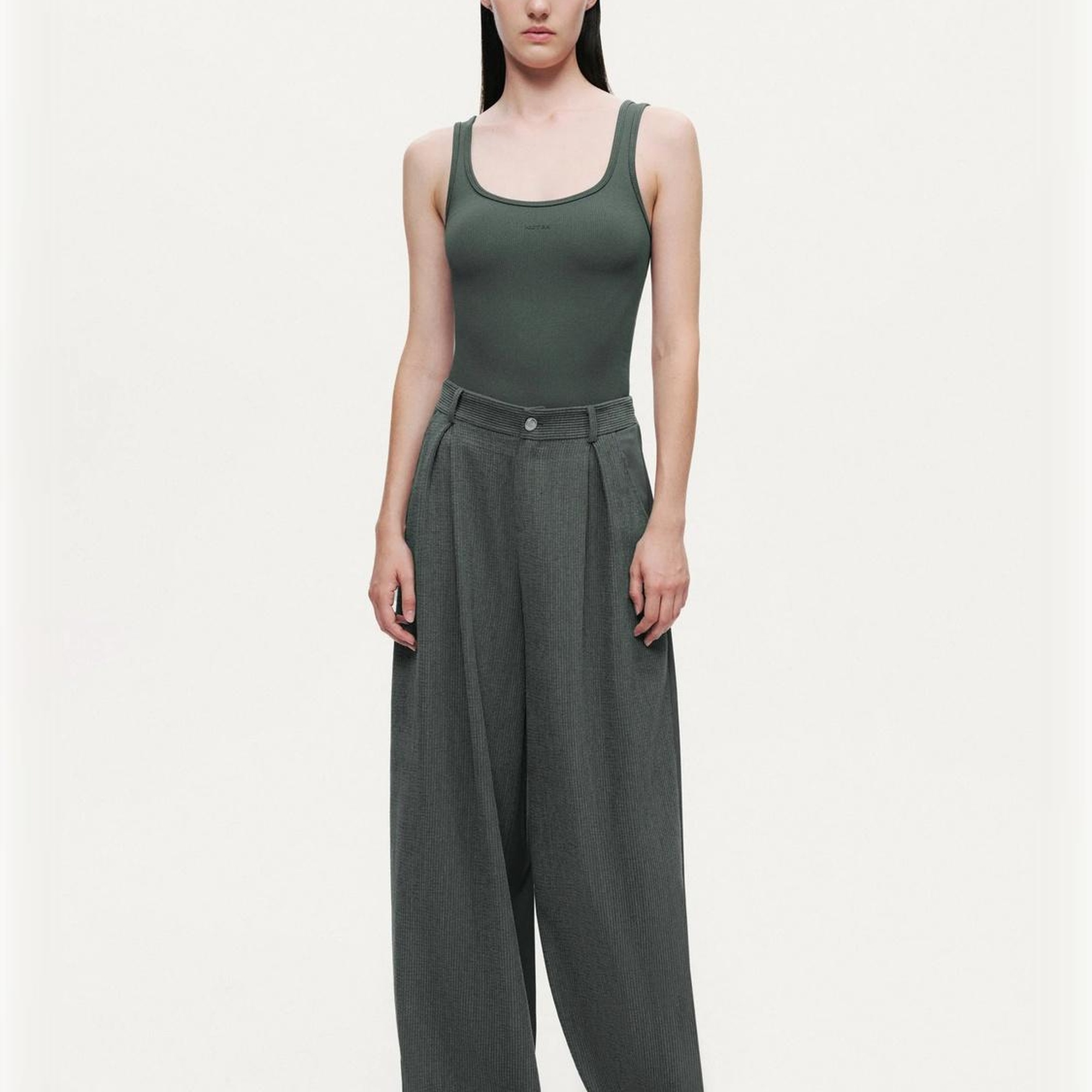 Pile Detaylı Pantolon