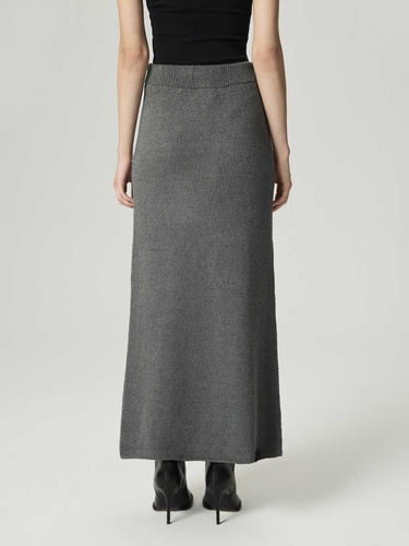  Taş Detaylı Triko Maxi Etek