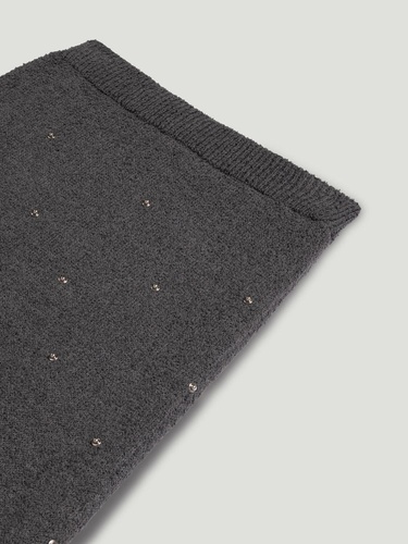  Taş Detaylı Triko Maxi Etek