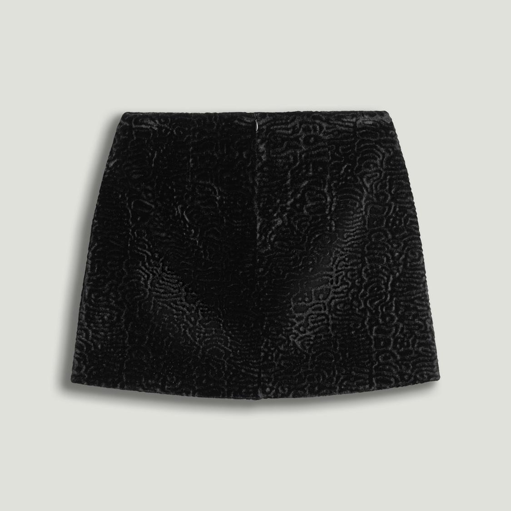 Aksesuarlı Süet Mini Etek