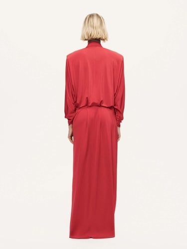  Vatkalı Maxi Elbise