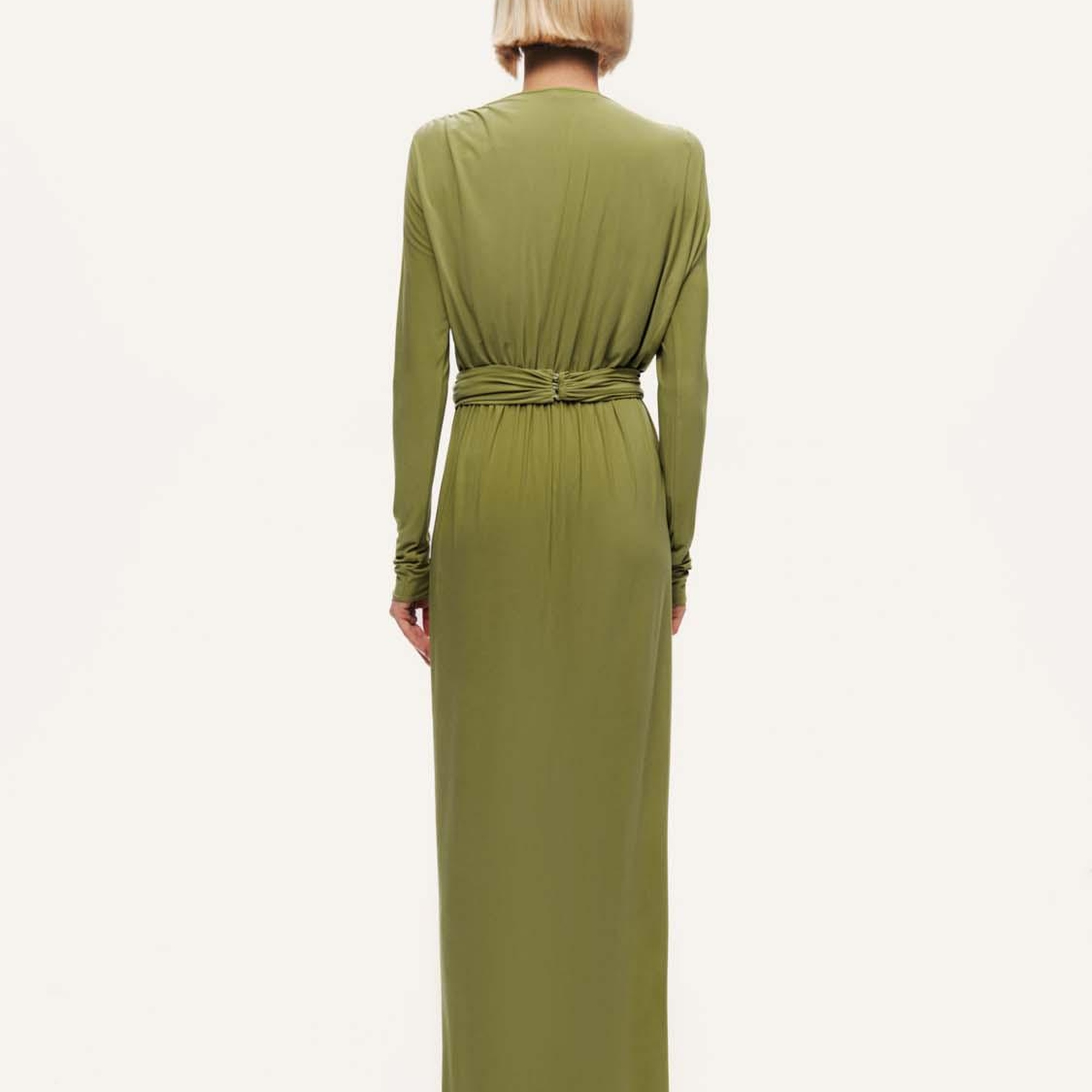 Bel Aksesuar Detaylı Maxi Elbise