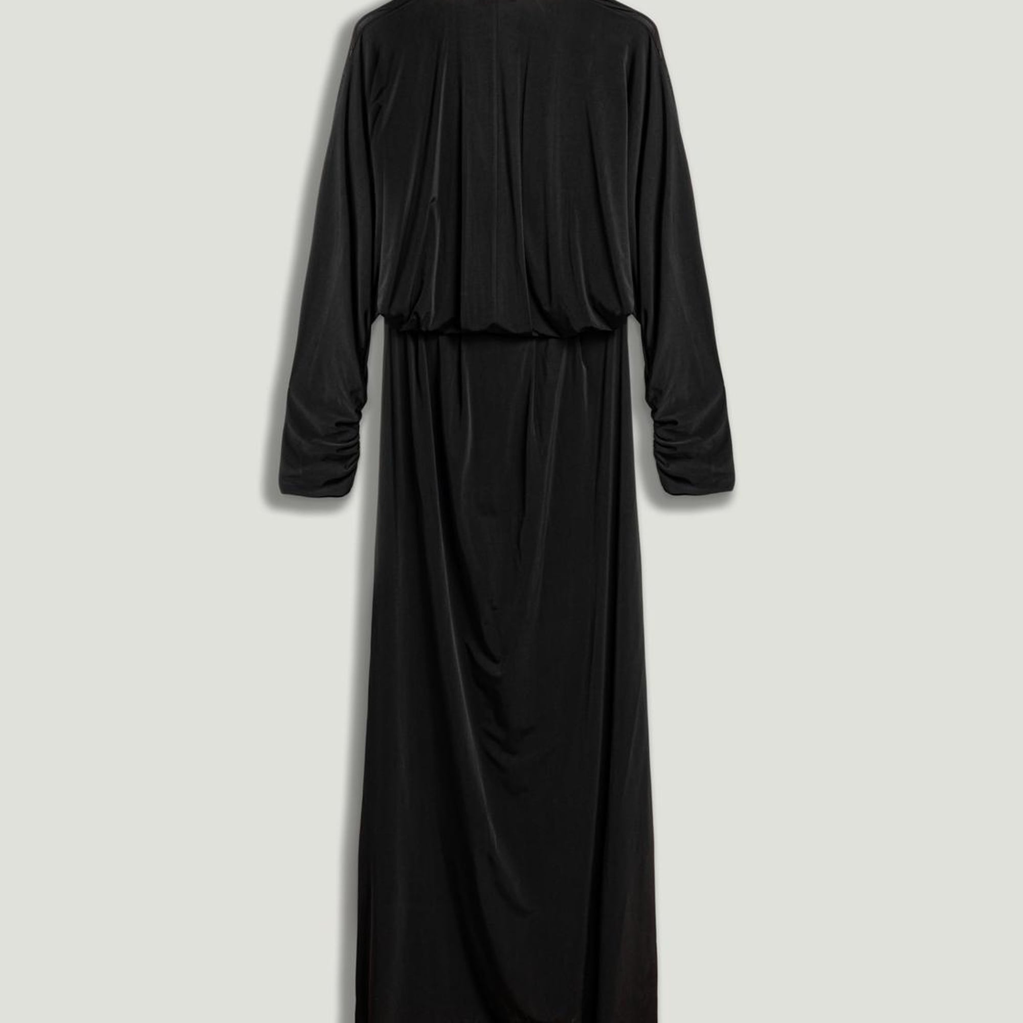 Kontrast Yakalı Maxi Elbise