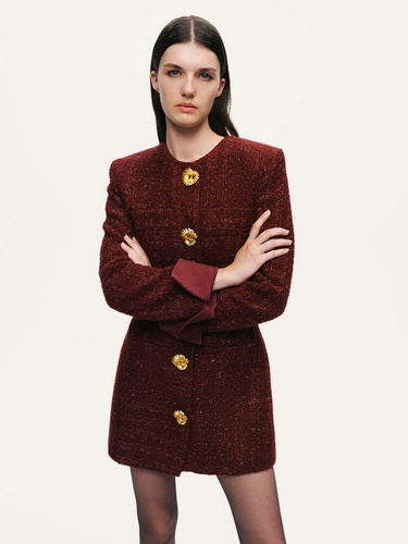  Vatkalı Tüvit Mini Elbise