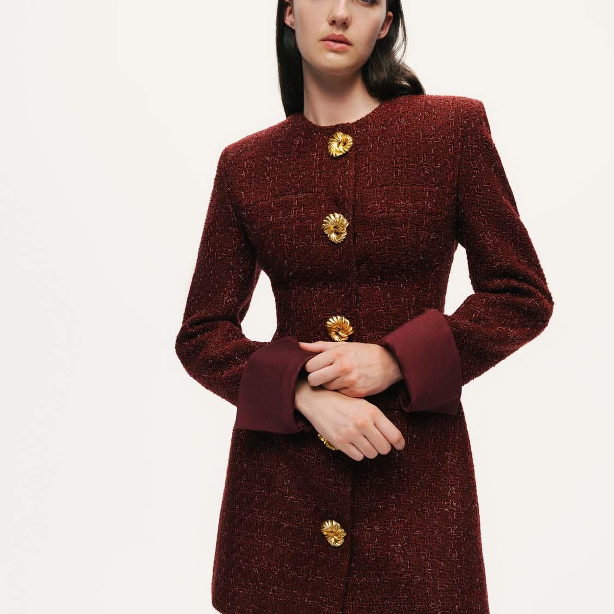 Vatkalı Tüvit Mini Elbise