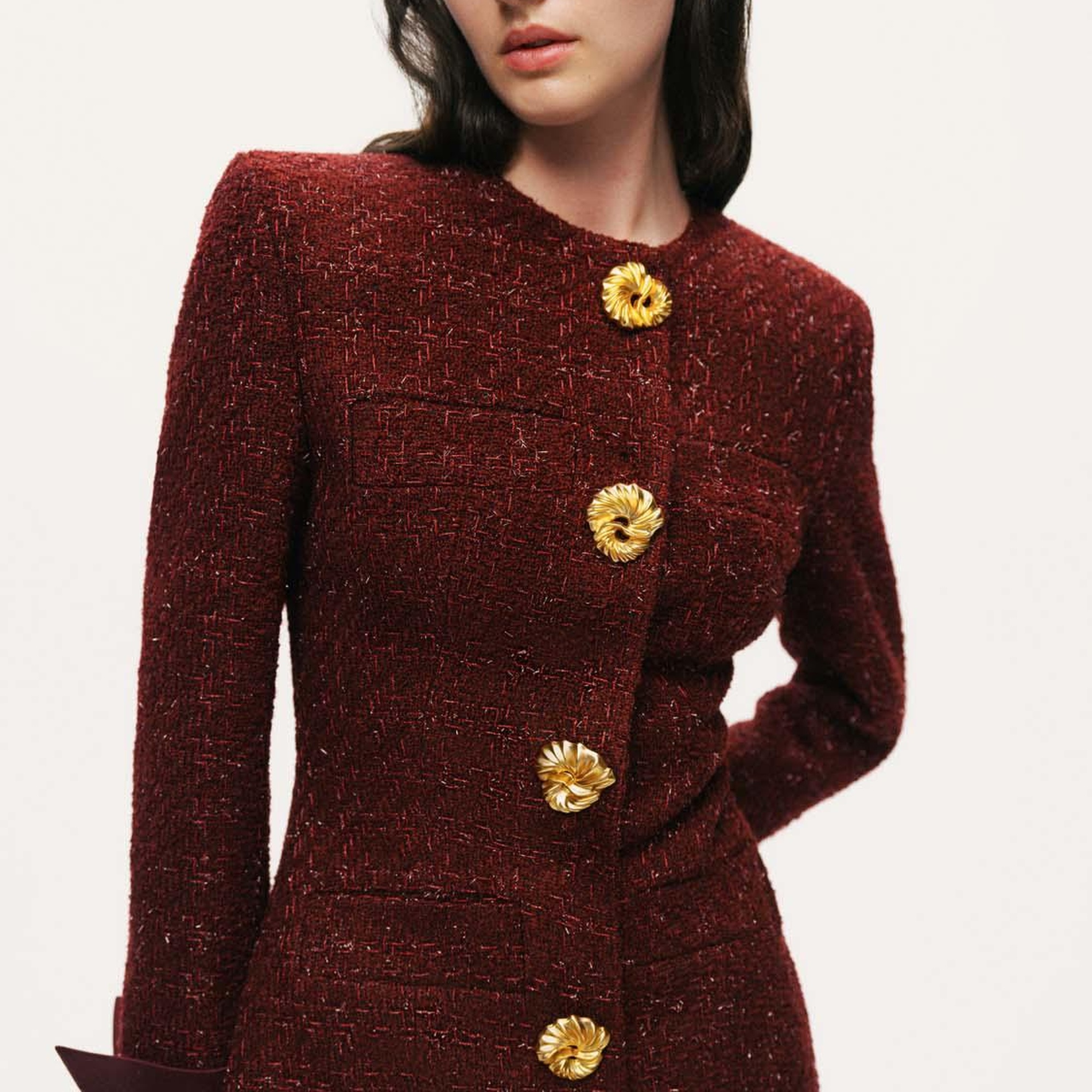 Vatkalı Tüvit Mini Elbise