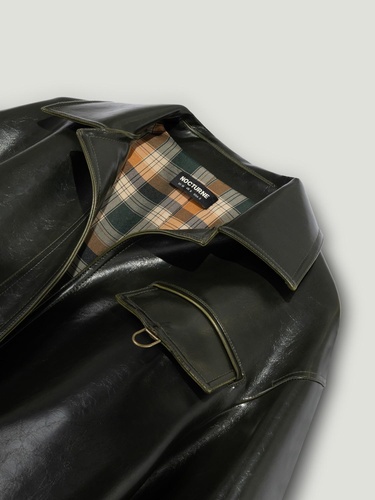  Kanca Detaylı Suni Deri Ceket