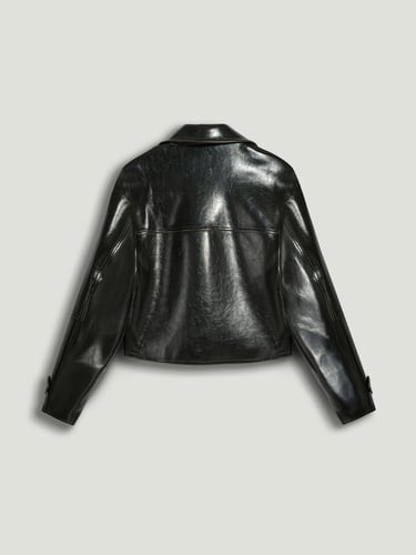  Kanca Detaylı Suni Deri Ceket