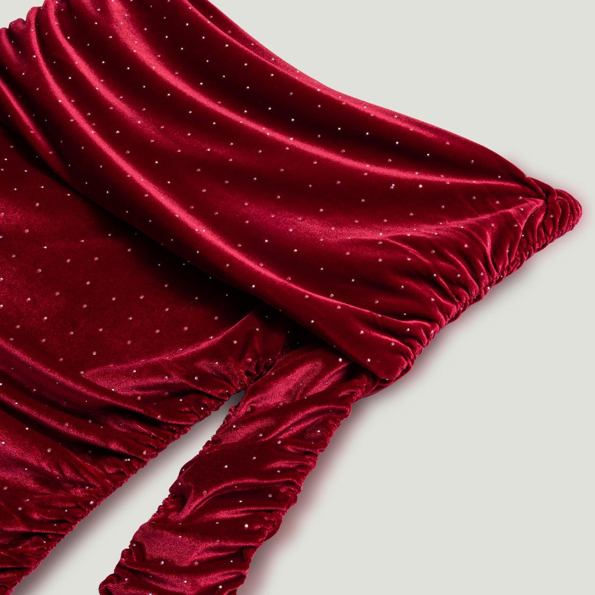 Katlı Düz Yaka Maxi Elbise