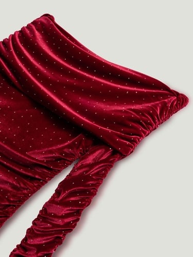  Katlı Düz Yaka Maxi Elbise