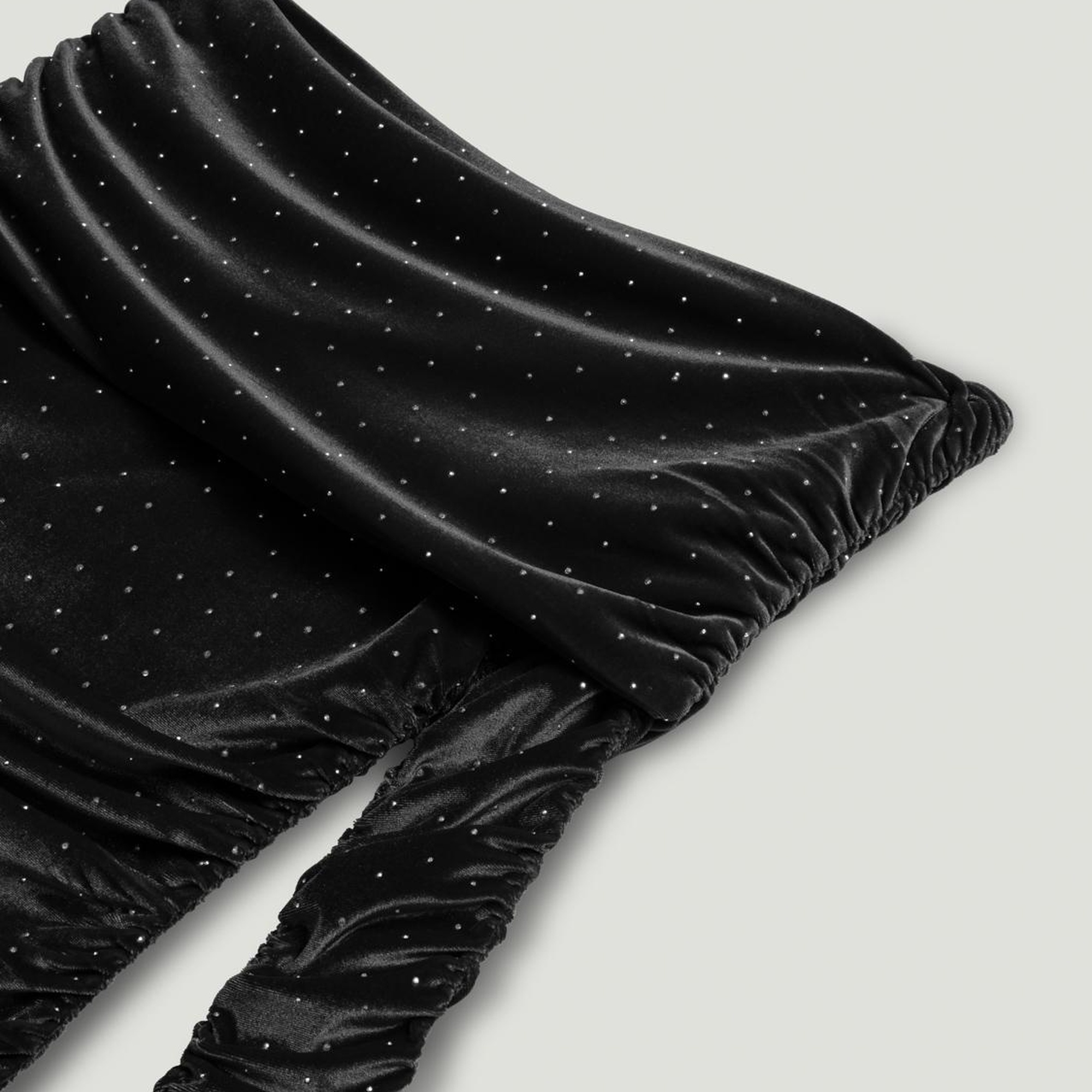 Katlı Düz Yaka Maxi Elbise