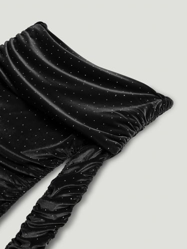  Katlı Düz Yaka Maxi Elbise