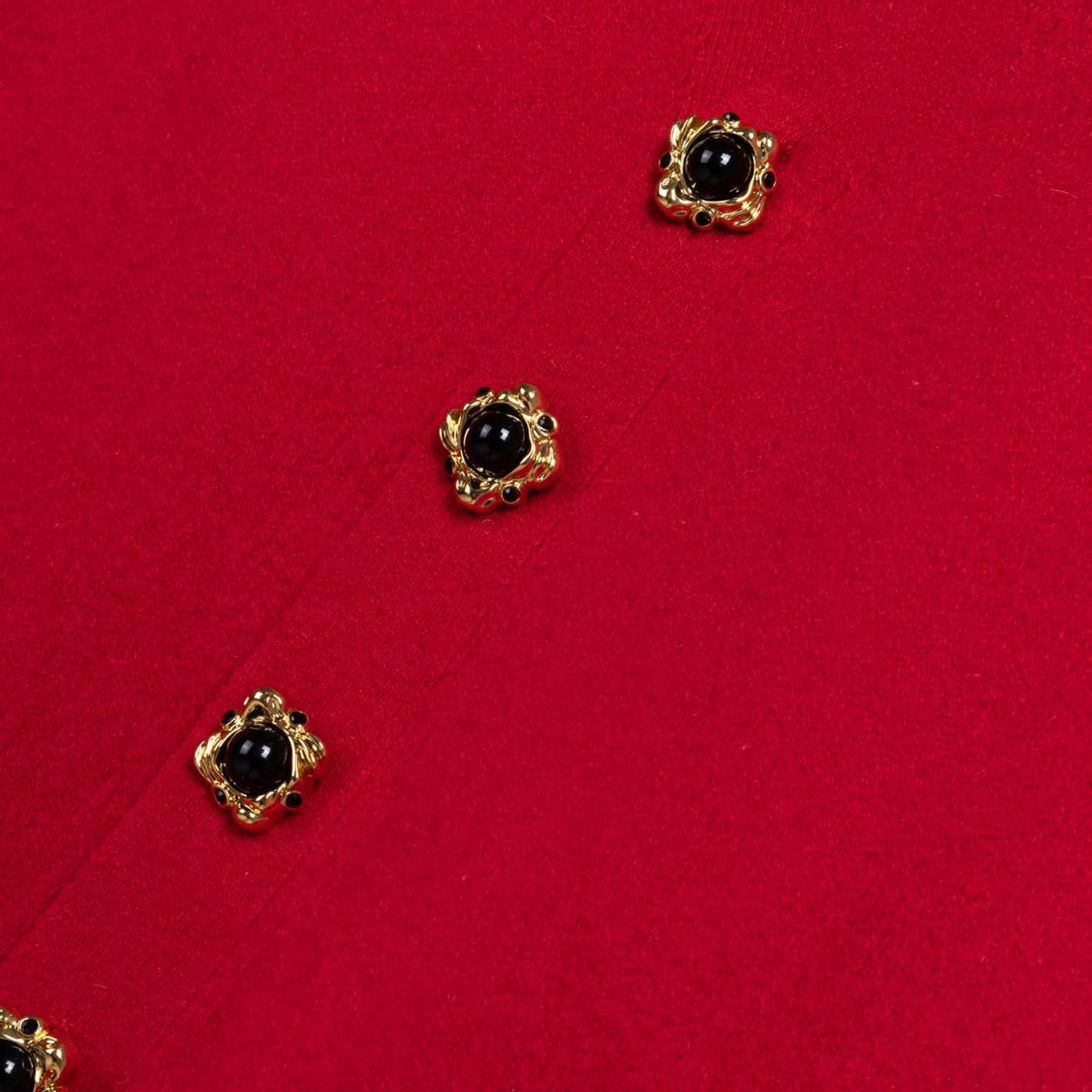 Düğme Aksesuarlı Triko Yelek