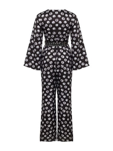  Desenli Kemer Detaylı Tulum