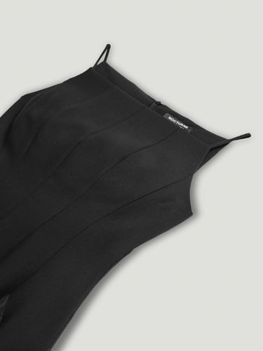  Tafta Detaylı Midi Elbise