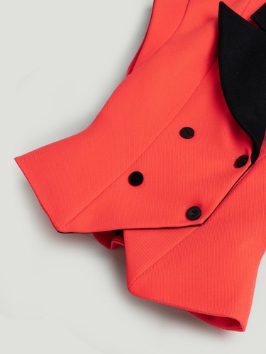  Katlı Kruvaze Yaka Yelek