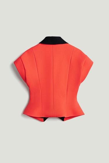  Katlı Kruvaze Yaka Yelek