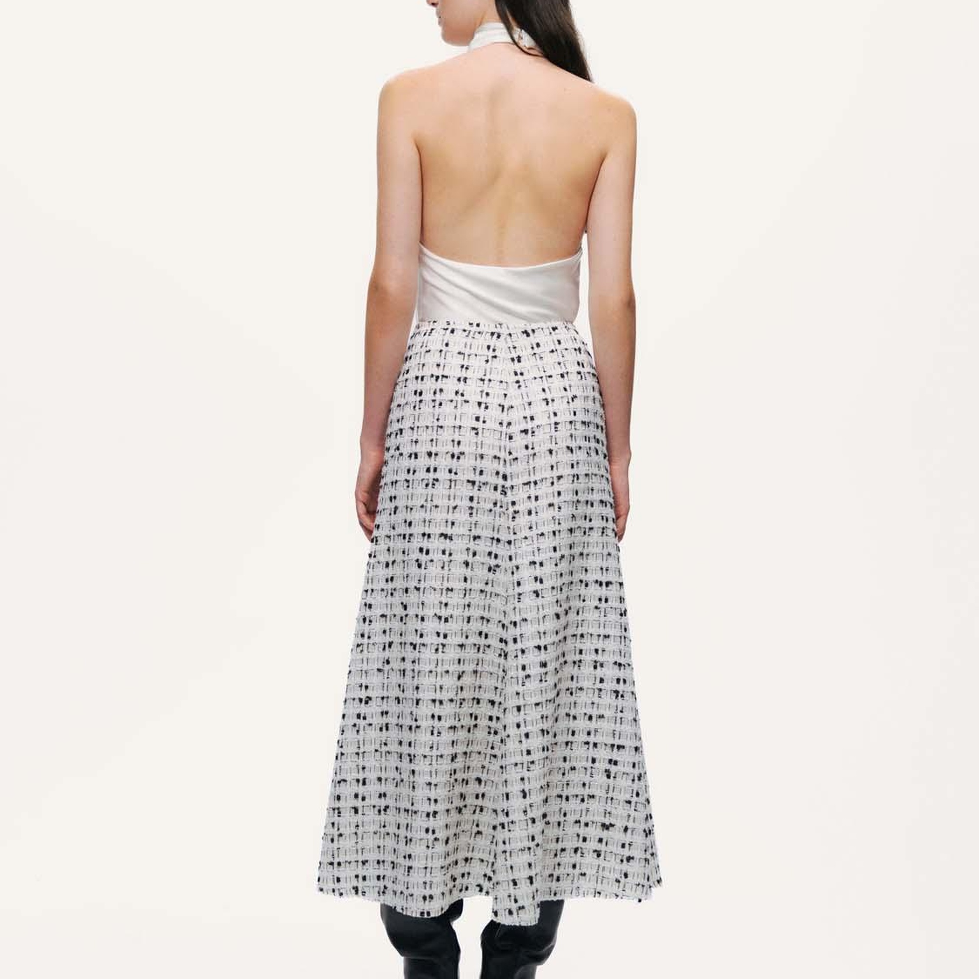 Desenli Midi Çan Etek