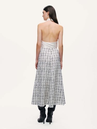  Desenli Midi Çan Etek