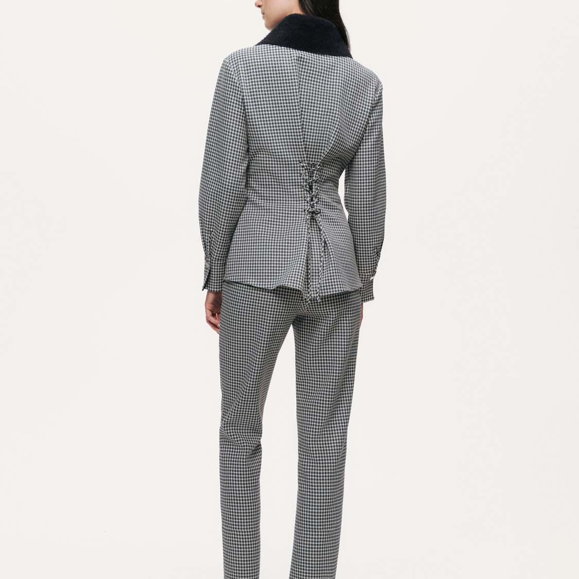 Metal Aksesuarlı Ekoseli Gömlek