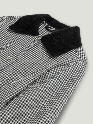  Metal Aksesuarlı Ekoseli Gömlek