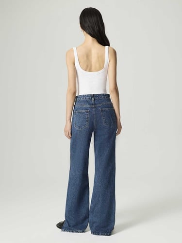  Fermuar Detaylı Jean Pantolon