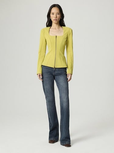  Fermuar Detaylı Vatkalı Bluz