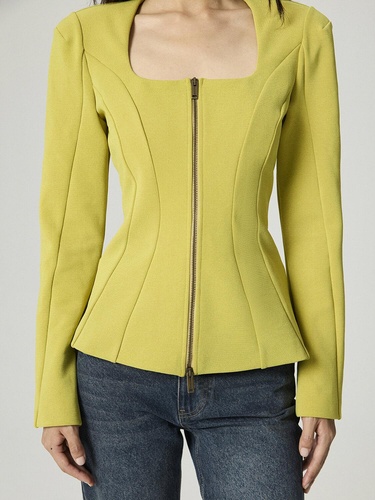  Fermuar Detaylı Vatkalı Bluz