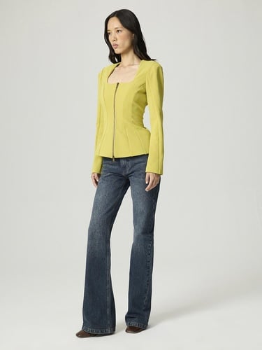  Fermuar Detaylı Vatkalı Bluz