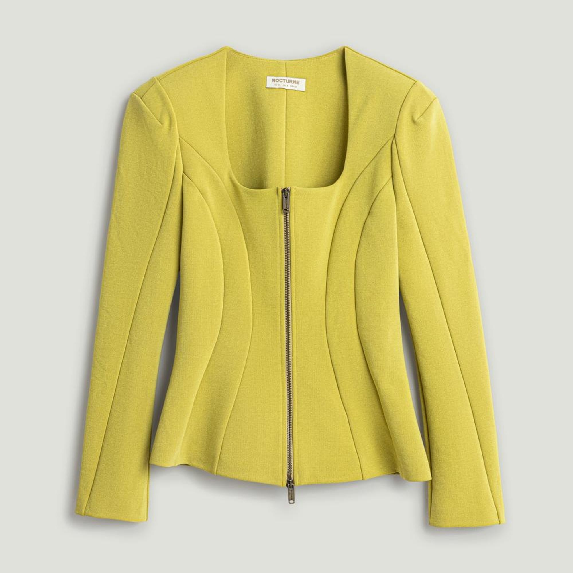 Fermuar Detaylı Vatkalı Bluz