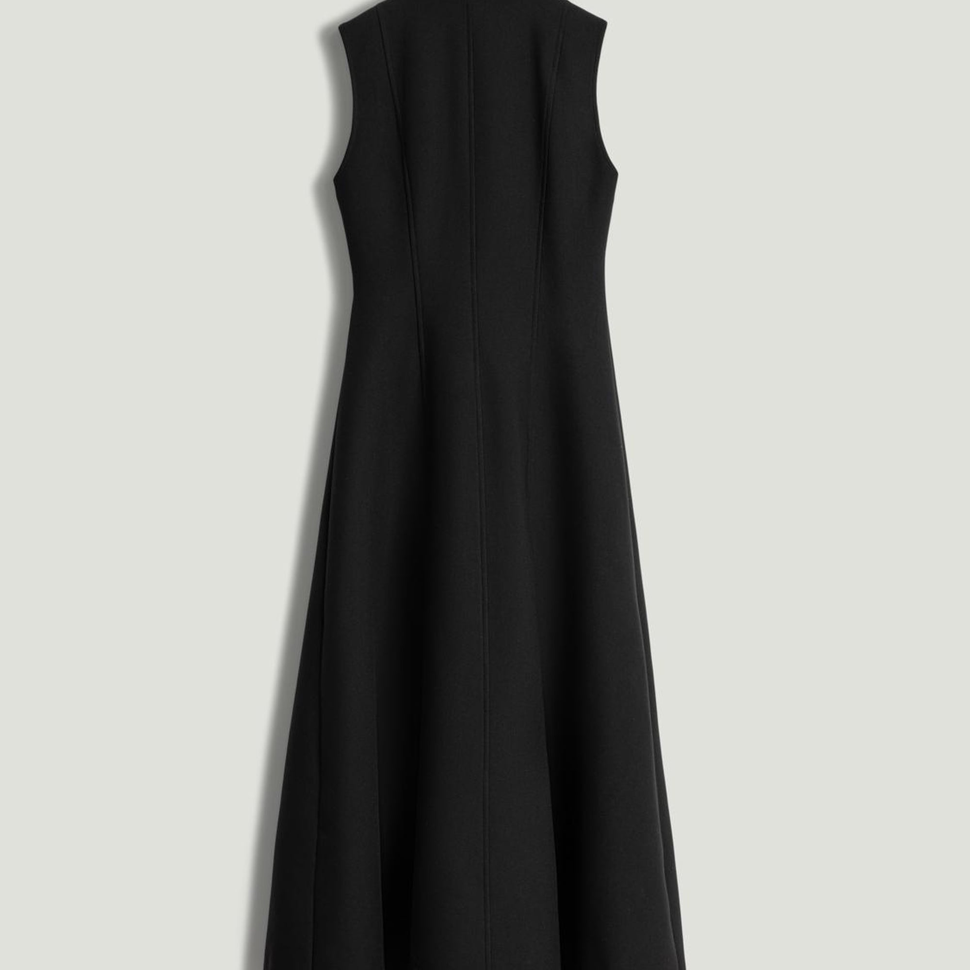 Kruvaze Düğme Kapamalı Maxi Elbise