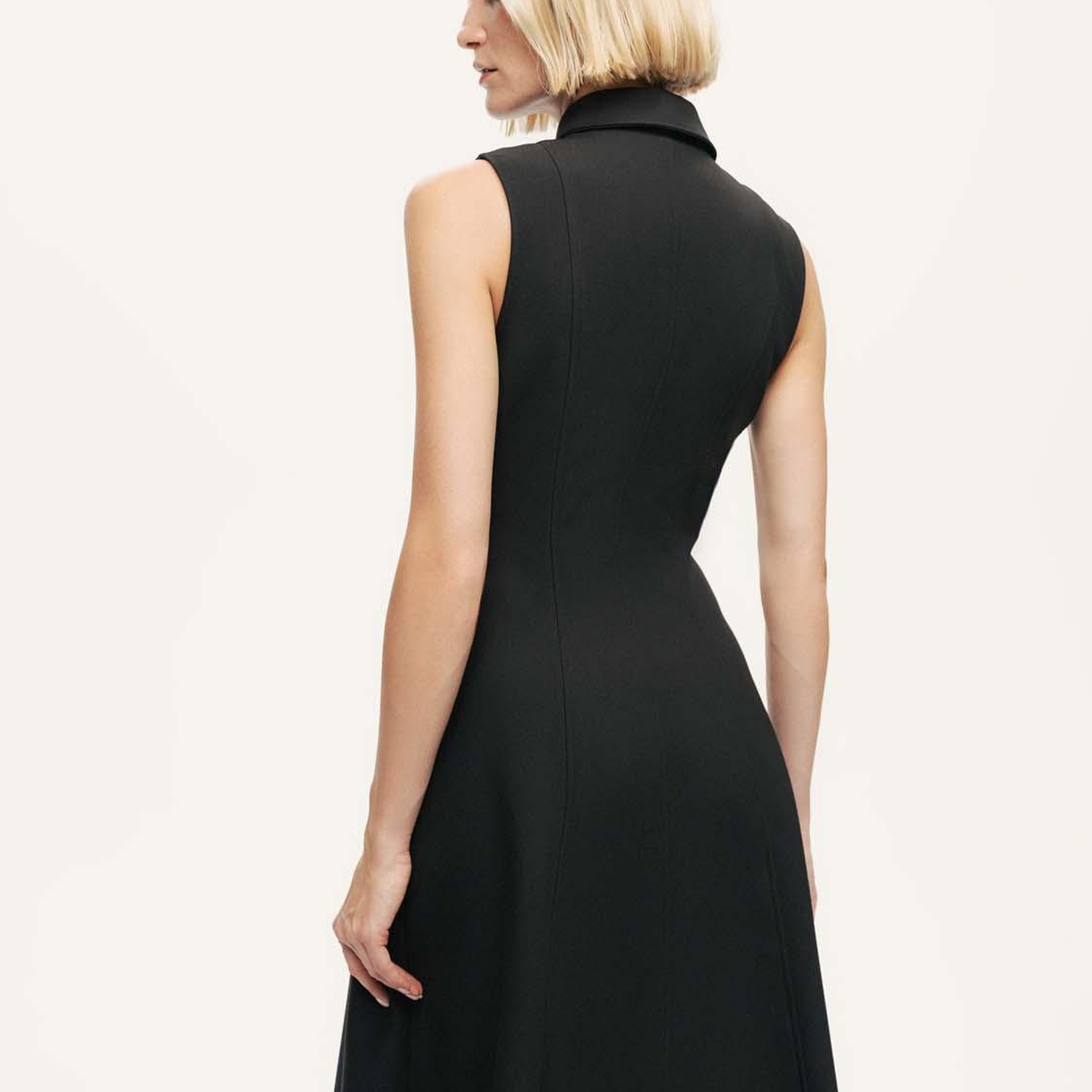 Kruvaze Düğme Kapamalı Maxi Elbise