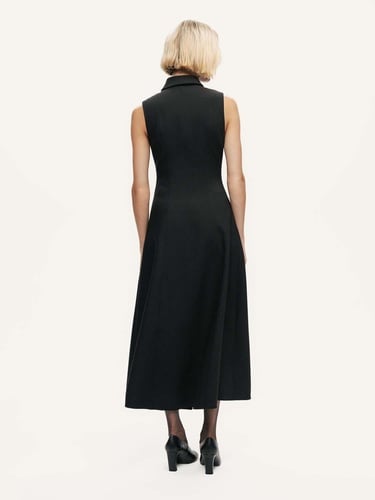  Kruvaze Düğme Kapamalı Maxi Elbise