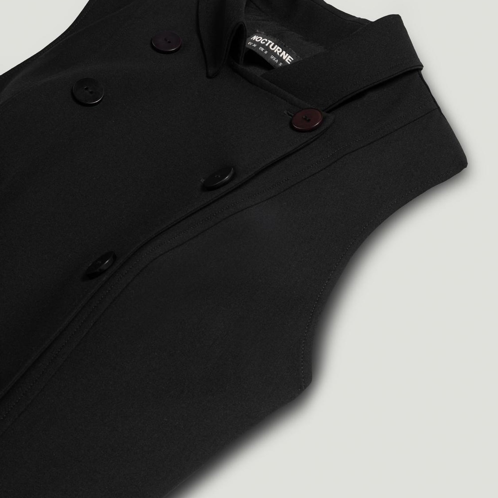 Kruvaze Düğme Kapamalı Maxi Elbise