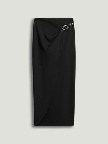  Rugan Kemerli Asimetrik Maxi Etek