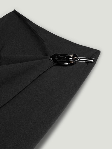  Rugan Kemerli Asimetrik Maxi Etek