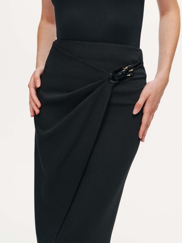  Rugan Kemerli Asimetrik Maxi Etek