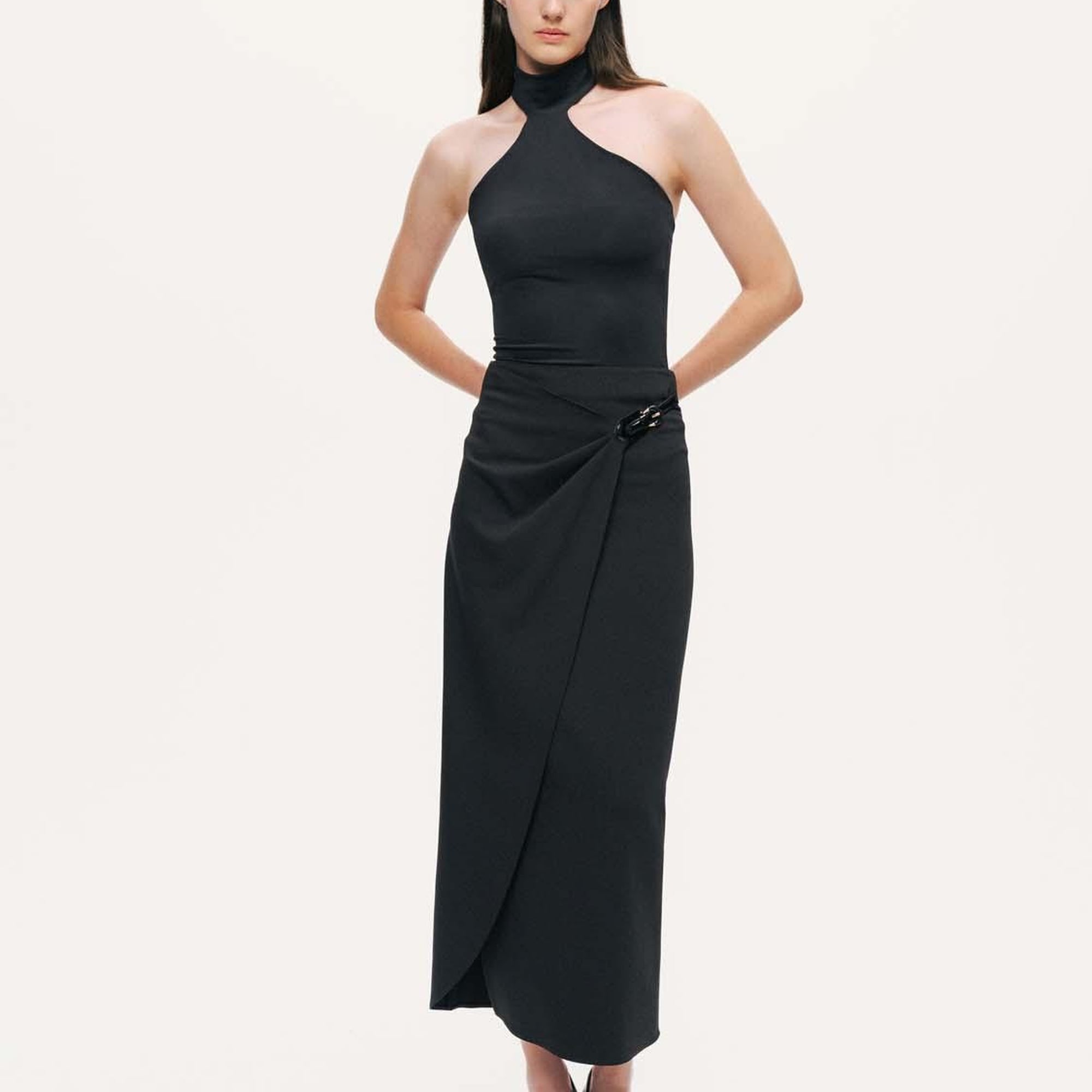 Rugan Kemerli Asimetrik Maxi Etek