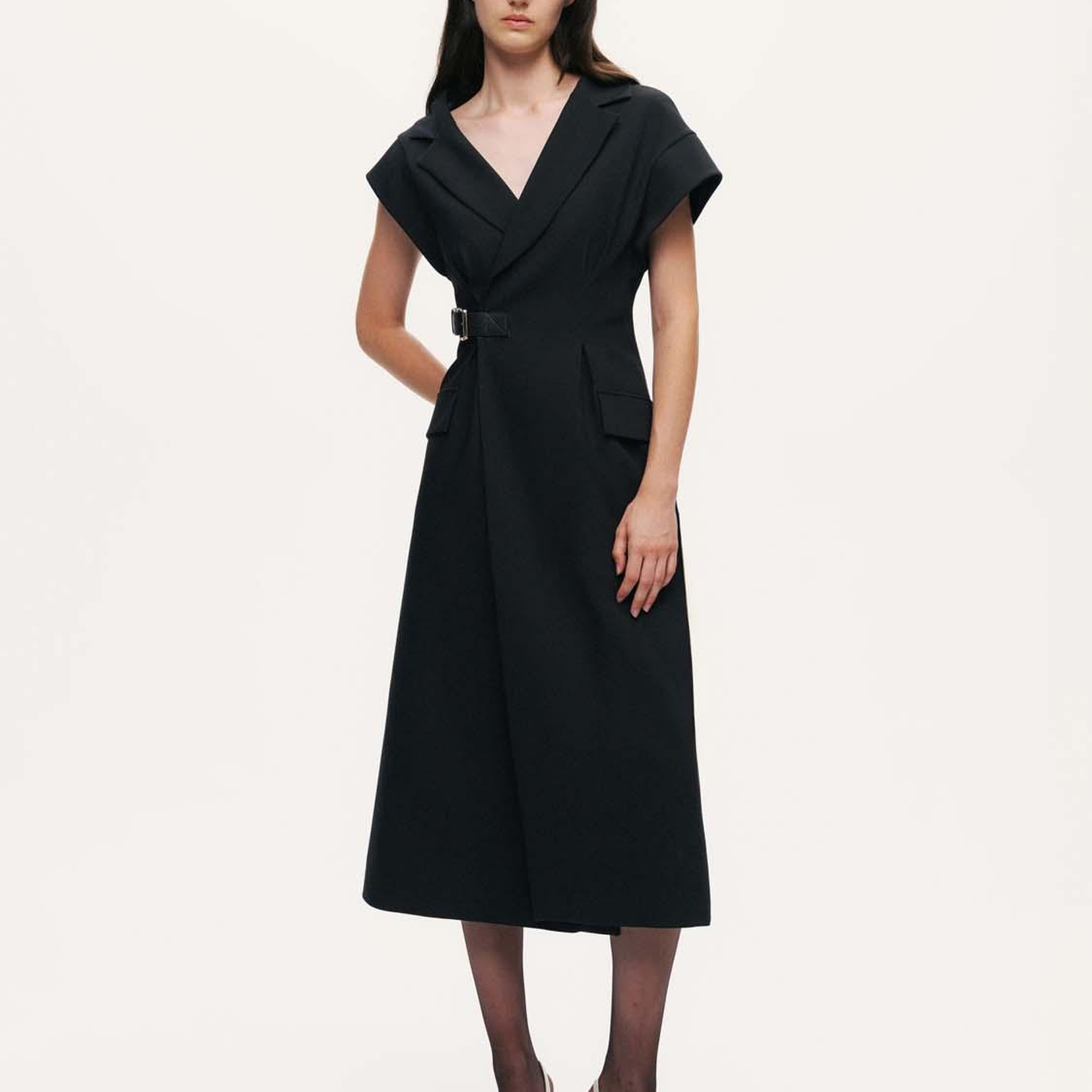 Kemer Detaylı Midi Elbise