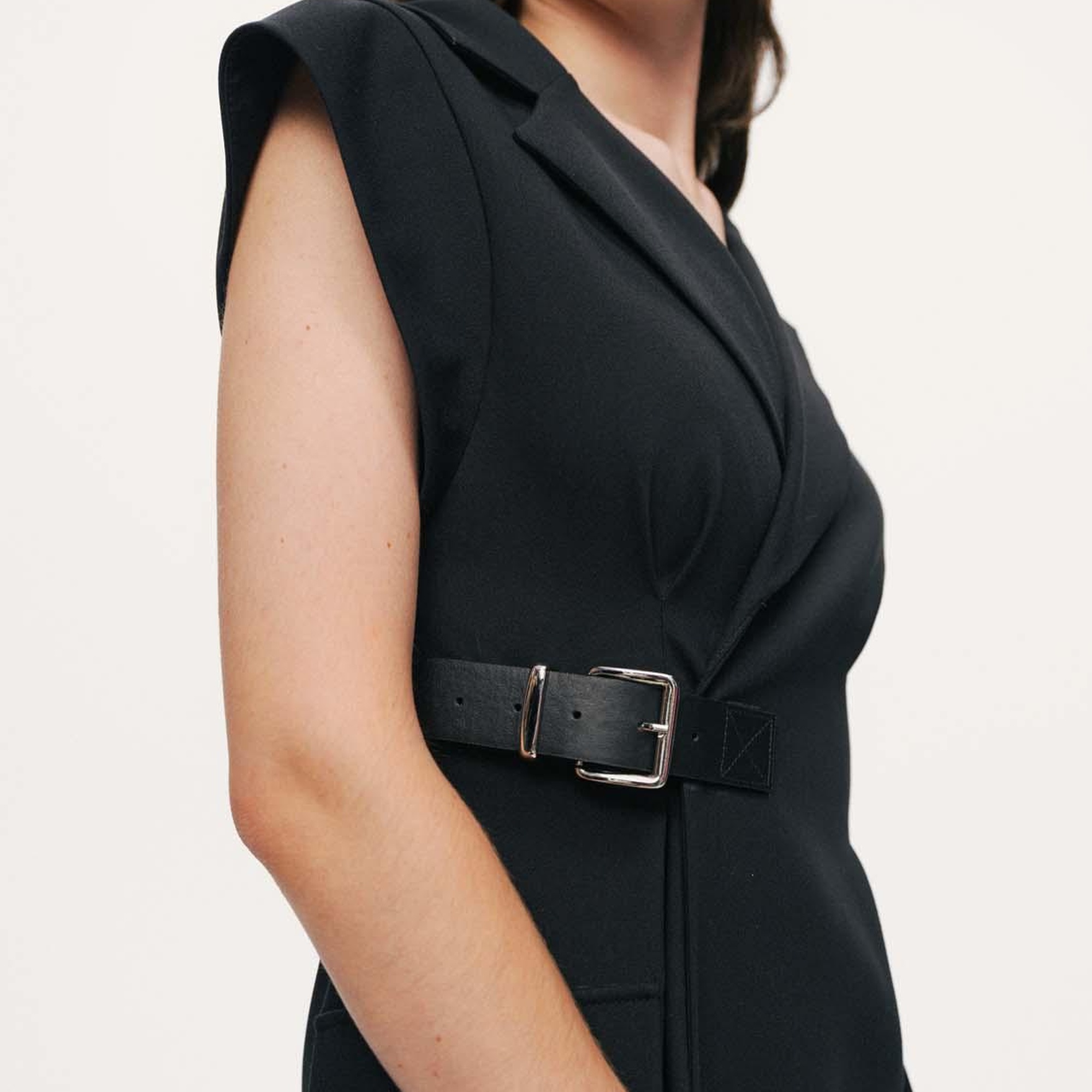 Kemer Detaylı Midi Elbise