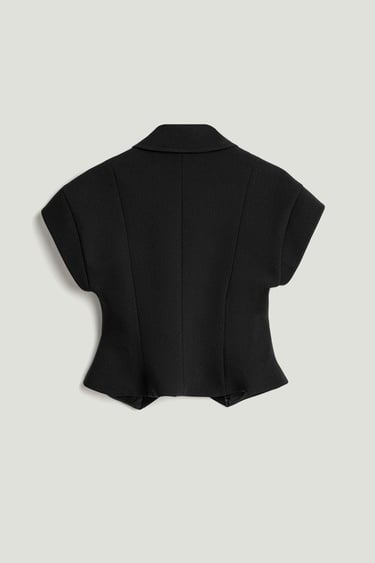  Katlı Kruvaze Yaka Yelek