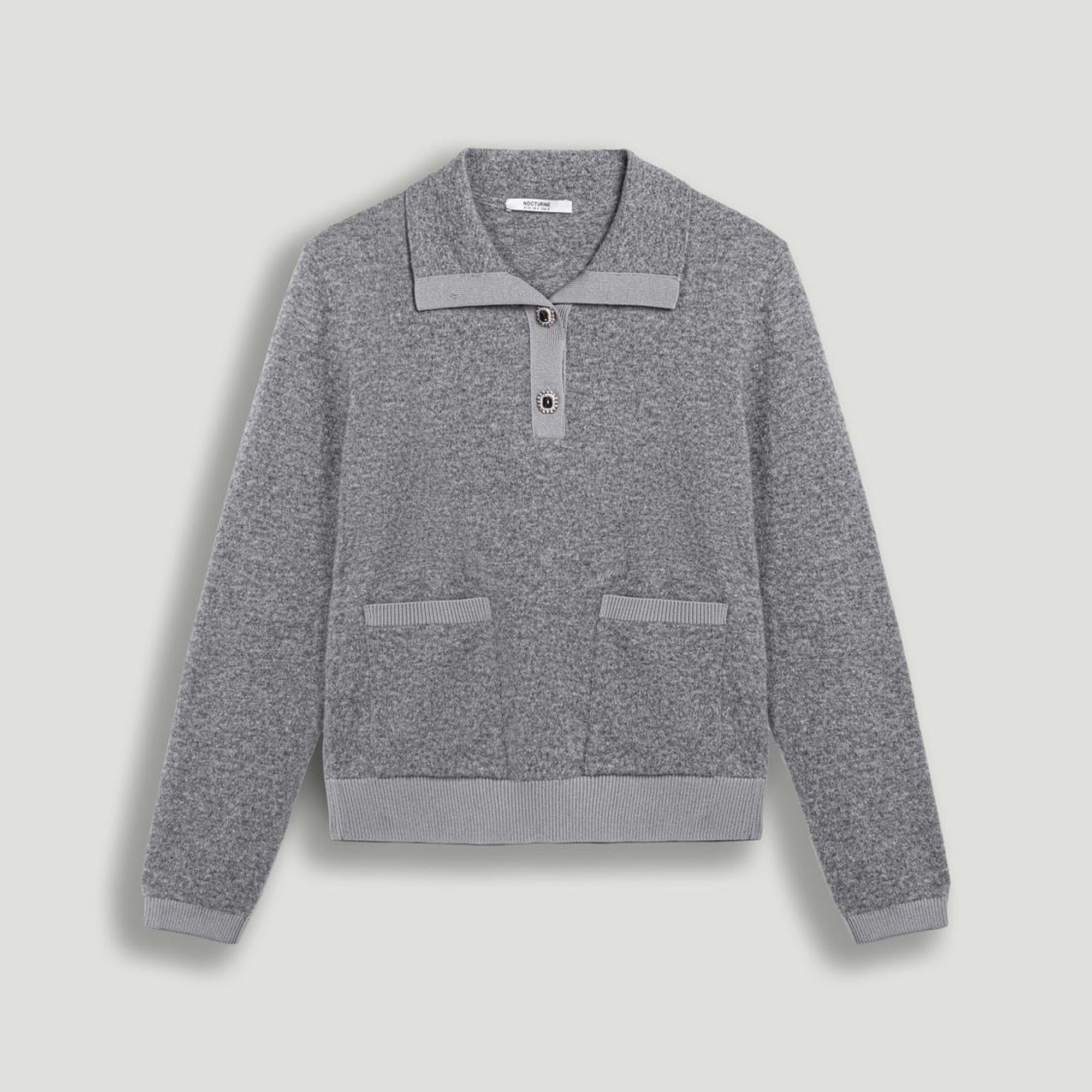 Düğme Aksesuarlı Triko