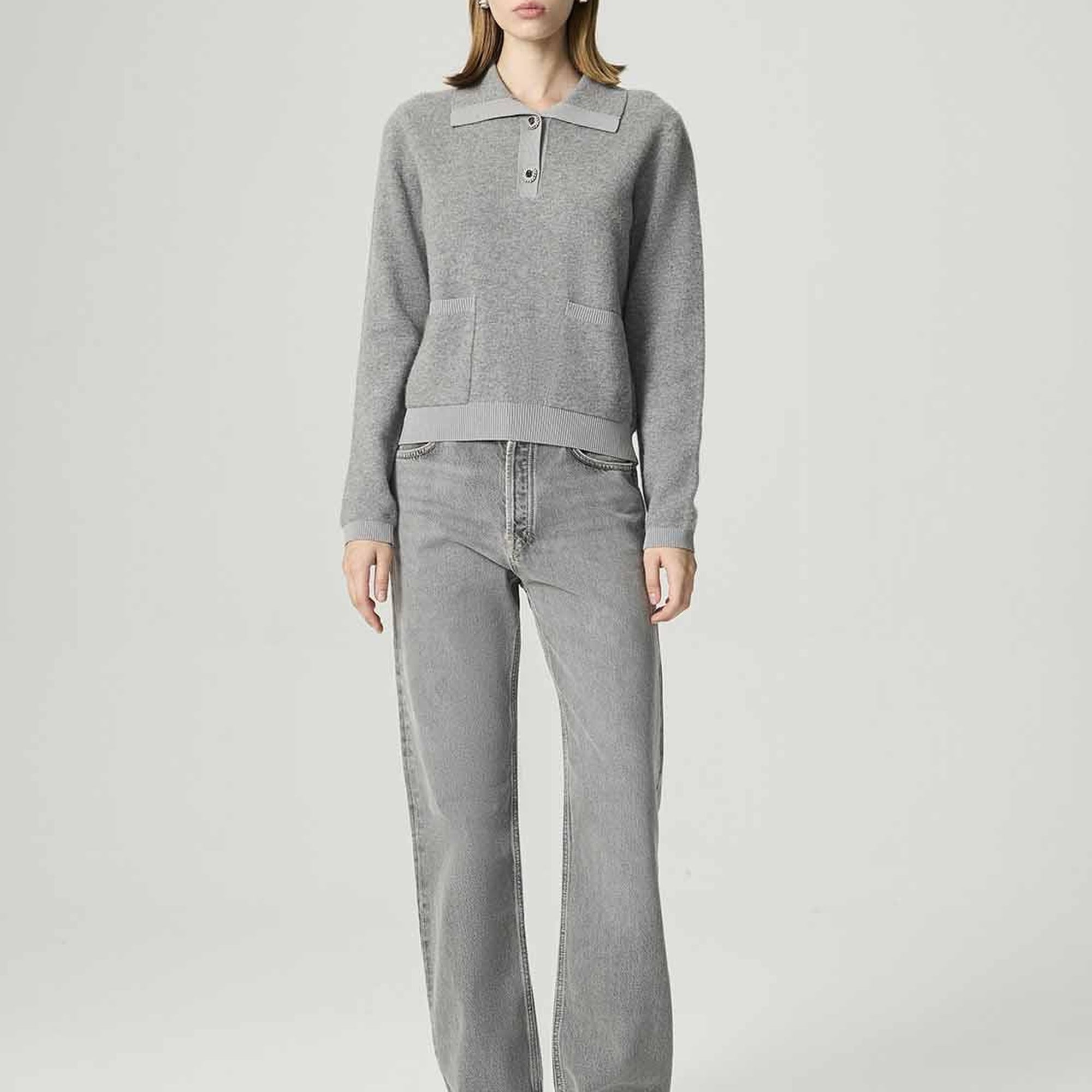 Düğme Aksesuarlı Triko