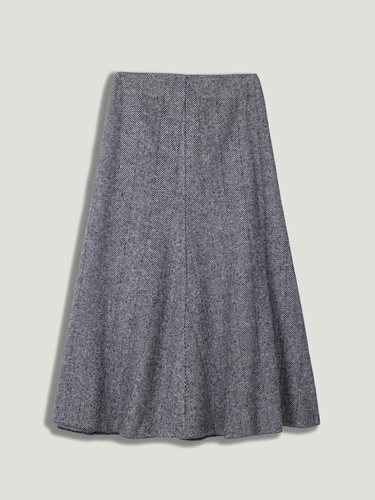  Balık Sırtı Desenli Midi Etek